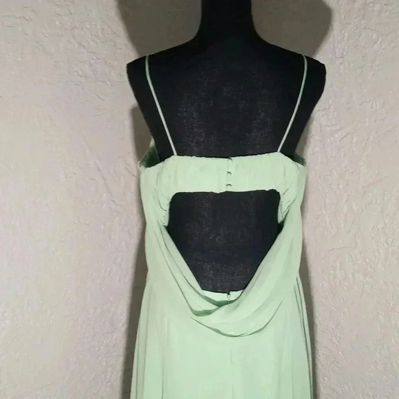 ASOS DESIGN corset midi dress with soft cowl front in green - Picture 4 of 10